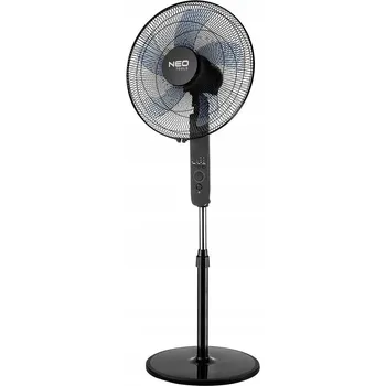 Domácí ventilátor Stojanový ventilátor Neo 90-002 45W, průměr 40 cm, výška 123 cm, dálkový ovladač, černý