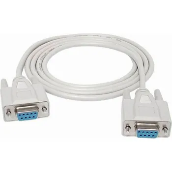 Datový kabel Null modem kabel DB9 samice/DB9 samice RYCHLÝ PŘENOS DAT COM F-F PŘÍMÝ 1,5 metru