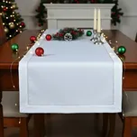 Dekorační ubrus - běhoun na stůl EDGAR bílá 60x120 cm Mybesthome