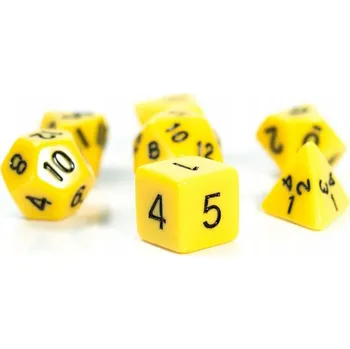 Příslušenství k deskovým hrám ŽLUTÁ SADA 7 KOSTEK PRO RPG HRY