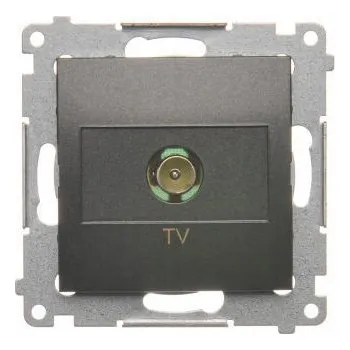 Elektrická zásuvka Anténní zásuvka nástěnná Kontakt-simon šedá