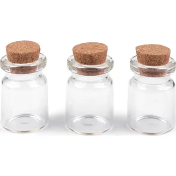 Skleněná lahvička s korkem 20x30 mm - 8591149435607