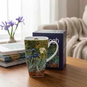 Porcelánový hrníček DUO ART GALLERY IRISY OD V. VAN GOGHA 600 ml