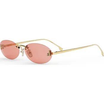 Sluneční brýle FENDI First Crystal Red Oval Sunglasses