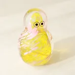 Studio Arhoj Skleněná figurka Crystal Blob Yellow Big Eyes