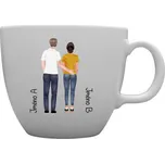 Personalizovaný MEGA XXL keramický hrnek 1000 ml s párem zezadu