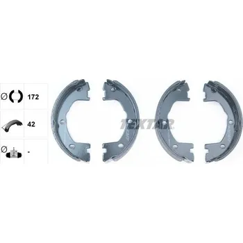 Brzdová čelist Sada brzdových čelistí, parkovací brzda TEXTAR 91081400