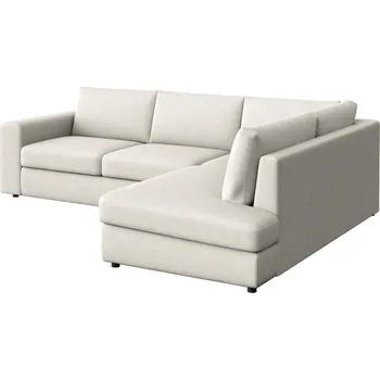 Pohovka Rodier Krémově bílá rohová pohovka Baga 297 cm, pravá