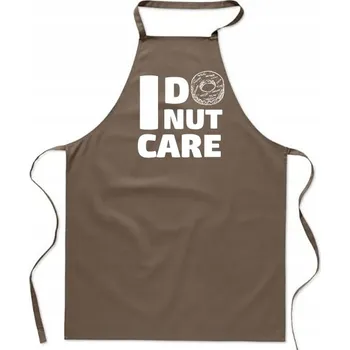 Kuchyňská zástěra KUCHYŇSKÁ ZÁSTĚRA béžová VALENTÝN dárek I DONUT CARE kobliha FA_457_b