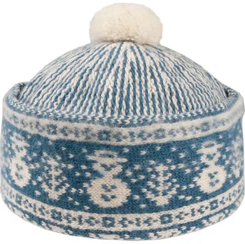 Módní doplněk TONAK Čepice dětská Zmijovka TRITON SNĚHULÁK světle modrá/smetanová