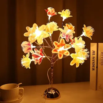 Lampička LAMPičKA LED Strom Lilie 6 barev bonsai DÁREK Den žen