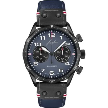 Hodinky Junghans Meister Pilot Chronoscope Navy Blue
