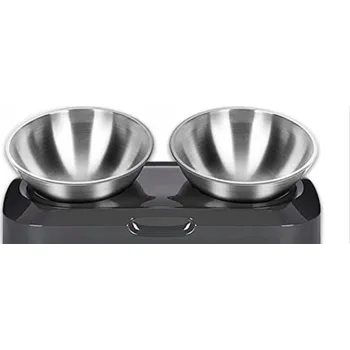 Miska pro psa Sada dvou kovových misek Edipets, černá, 0,48 l