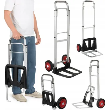 Stavební technika LEHKÝ SKLÁDACÍ VOZÍK NA PŘEPRAVU, RUČNÍ VOZÍK, MAX. 90 KG, HLINÍKOVÝ