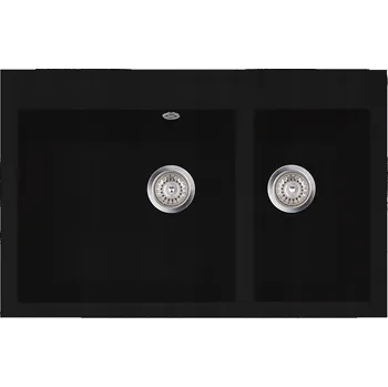 Granitový dřez Dřez granitový 1,5-komorový Brenor černý