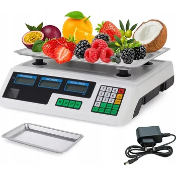 Bezpečnostní kamera Waga sklepowa s akumulátorem 40 kg, přesnost 2 g, funkce táry