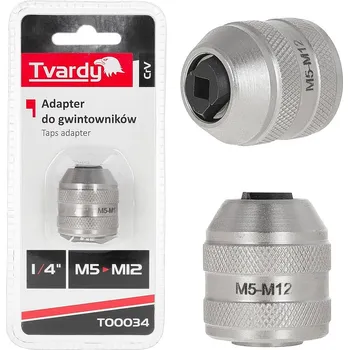 Závitořezný nástroj Adaptér na závitníky 1/4" M5–M12 CrV TVARDY, Geko T00034