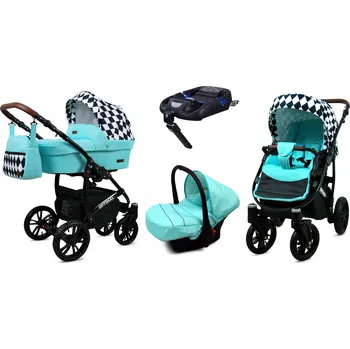 Kočárek Kočárek 4v1 BabyLux Optimal: sportovní kočárek, hluboká korba, autosedačka ISOFIX