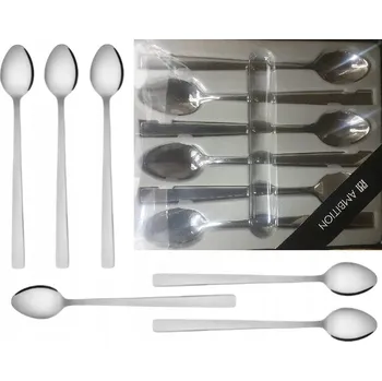 Příbor AMBITION 6 KS PŘÍBORŮ PRATO LŽIČKY NA KÁVU LATTE KOKTEJLY ZMRZLINU A DESSERTY DLOUHÉ