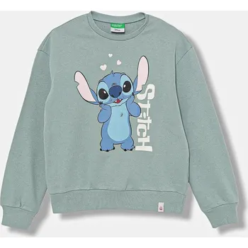 Chlapecká mikina Dětská bavlněná mikina United Colors of Benetton 3UNIC10Q6.G.seasonal tyrkysová 06X, vel. 120