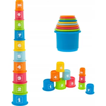 Hračka pro nejmenší Edukativní Hračka CHICCO Baby Senses Věž z kelímků s čísly