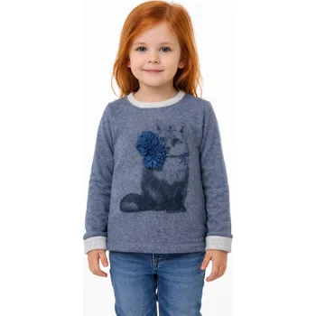 Dívčí mikina Emoi dívčí modrá mikina s liškou Velikost: 110