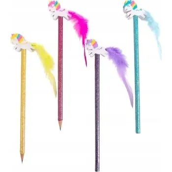 Grafitová tužka Tužky NA SKICOVÁNÍ ŠKOLNÍ TUŽKA KANCELÁŘSKÁ Tužka s gumou Jednorožec Mega