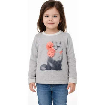 Dívčí mikina Emoi dívčí šedá mikina s liškou Velikost: 110