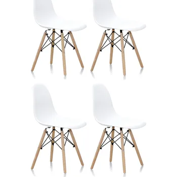 Aga 4x Jídelní židle Bílá