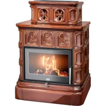 Krbová kamna ABX Karelie Exklusive kachlový sokl hnědá FOREST