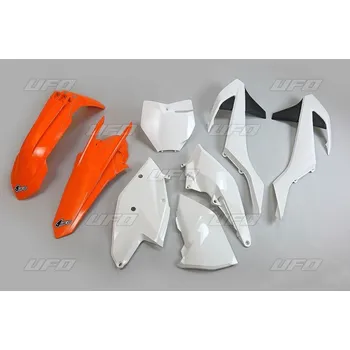 UFO sada plastů KTM SX 125/150 '16-'18, SX250 '17-'18, SX-F 250/350/450 '16-'18 (OEM 17' bílá/oranžová)