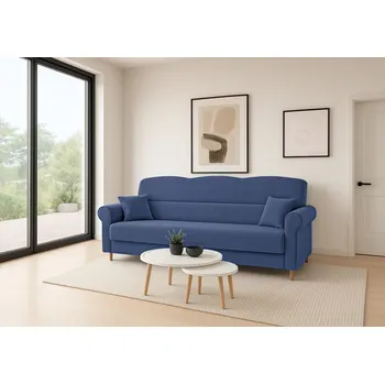 Sedací souprava Klasická třímístná pohovka Florine 2 - modrá