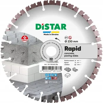 Řezný kotouč Distar diamantový řezný kotouč 1A1RSS Rapid 230x2,4x22,23mm 10170085256