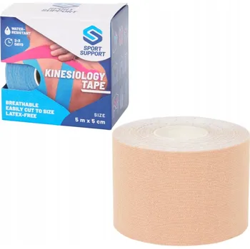 Tejpovací páska Kineziologická tejpovací páska Sport Support PRO 5 cm x 5 m béžová