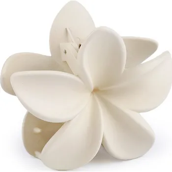 Skřipec do vlasů květ Varianta: 1 béžovobílá, Balení: 1 ks