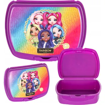 Svačinový box BOX NA OBĚD SVAČINOVÝ BOX SVAČINOVÝ BOX BOX RAINBOW HIGH ASTRA PRAKTICKÝ