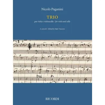 Nicolo Paganini: Trio per viola e violoncello (noty na violu, violoncello)