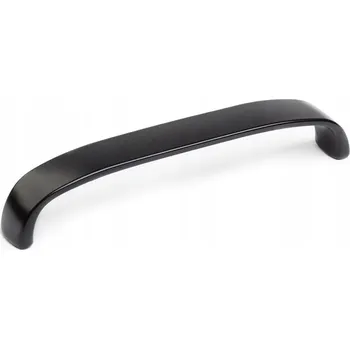 Nábytkové kování KLASICKÁ NÁBYTKOVÁ ÚCHYTKA MATNĚ ČERNÁ ŠROUBY VRUTY UM-045 L-128 P2