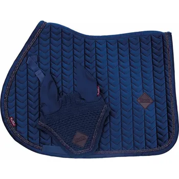 Sport KENTAUR Podsedlová dečka Kentaur sametová, dvě kroucenou šňůrkou + náušníky modrá full