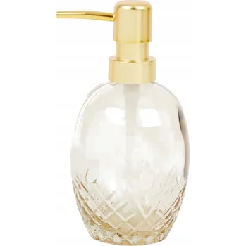 Dávkovač mýdla Dávkovač mýdla do koupelny, sklo na zubní kartáčky, zlatý