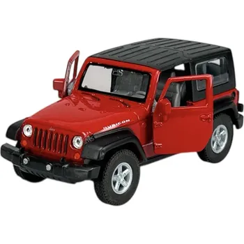 autíčko WELLY JEEP WRANGLER RUBICON ČERVENÝ 1:34 NOVÝ KOVOVÝ MODEL AUTA 42371