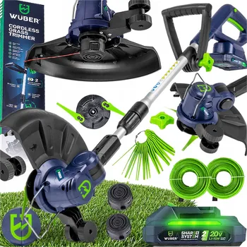 AKUMULÁTOROVÝ VYŽÍNAČ KOSA KŘOVINOŘEZ NA KOLECH STRUNY ČEPELE AKU 2AH 20V