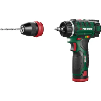 Aku Šroubovák Parkside, akumulátorové napájení 12 V, PBSA 12 E4