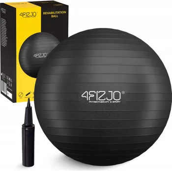Gymnastický míč Gymnastický míč rehabilitační gymnastický míč 4FIZJO 55 cm ABS černý