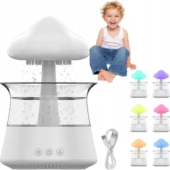 Zvlhčovač vzduchu Zvlhčovač Vzduchu Houbička Difuzér Vzduchu Kapky Deště Aromaterapie