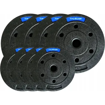 Sada závaží 30 kg bituminové kompozitní kotouče pro osa činky Thunder
