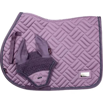 KENTAUR Podsedlová dečka Kentaur SATIN s kroucenou šňůrkou + náušníky lila full