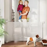 Bezpečnostní branka na schodiště 142x10x87 cm | bílá