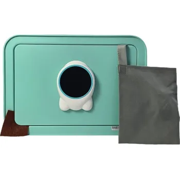 Trezor Kancelářský zelený/mátový kancelářský sejf elektronická pokladnička na klíč a kód C25