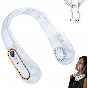 Domácí ventilátor Mini ventilátor Bedee Přenosný wentylator na szyję bílý